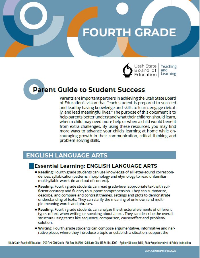 Parent Guide to Student Success Fourth Grade